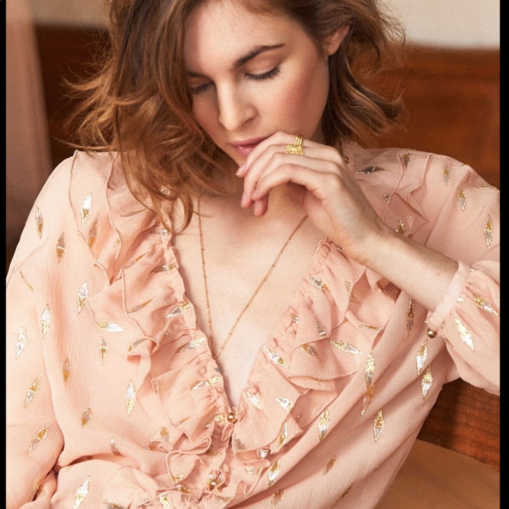 Sézane Izaac blouse pink